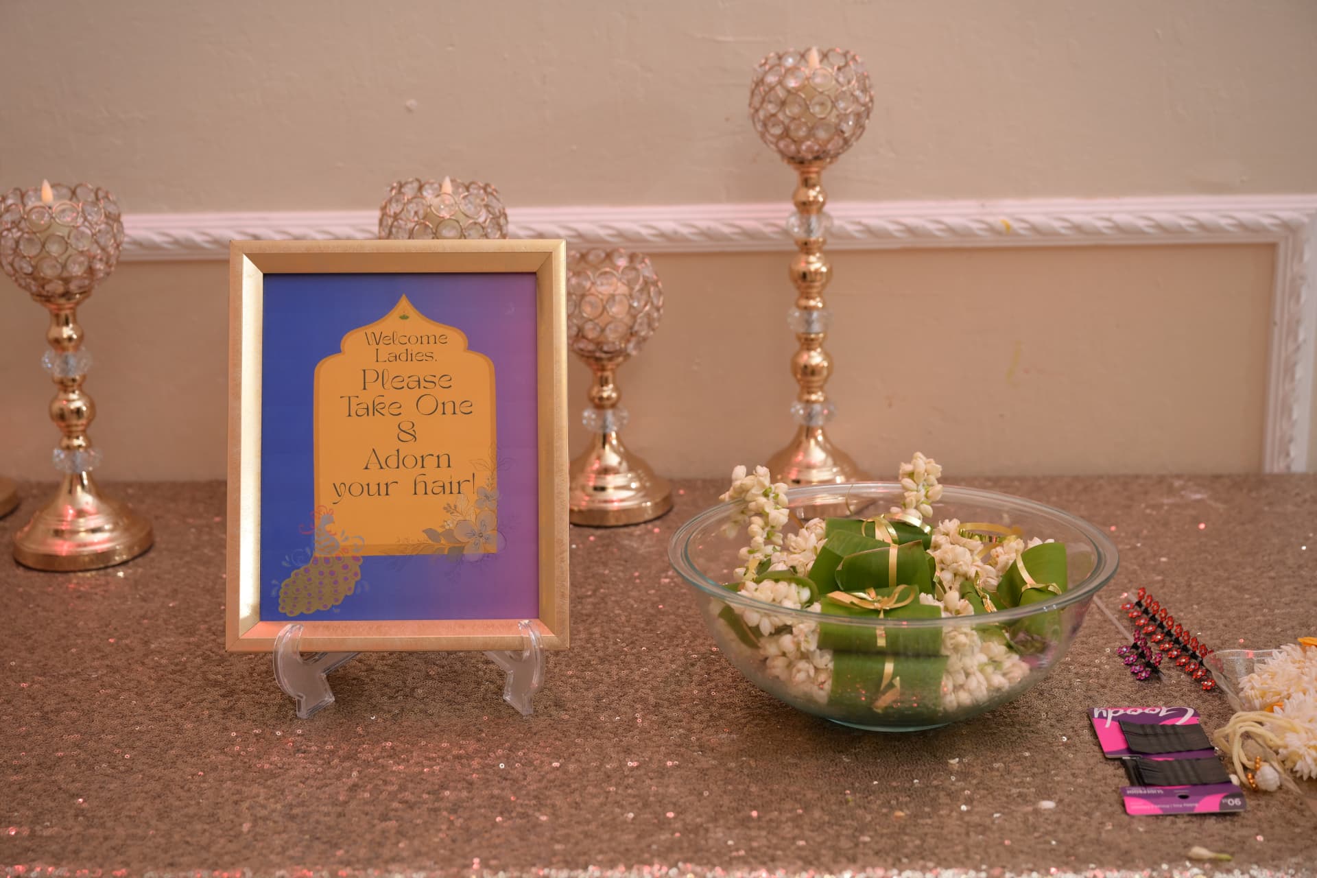 Jasmine for your hair, design detail from a Katha Clicks celebration